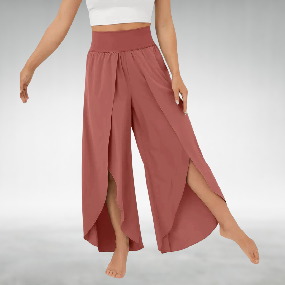 Alina | Flowing Wide Leg Wrap Trousers