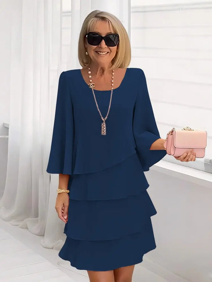 Trudy | Flowing Ruffle Midi Dress