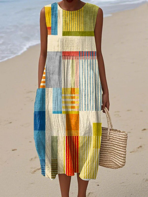 Rut | Geometric Midi Dress