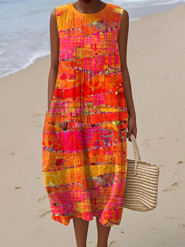Edith | Sunset Midi Dress
