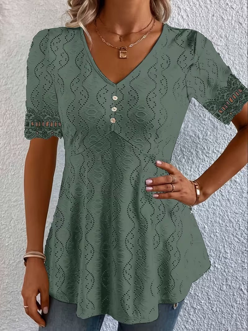 Willow | Breathable Lace Detail Blouse