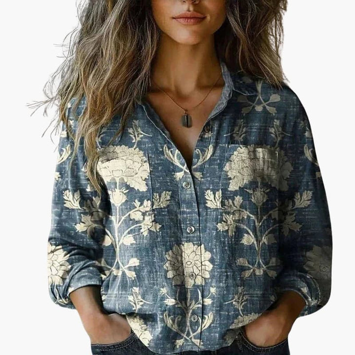Leonora | Printed Button-Down Relaxed Shirt