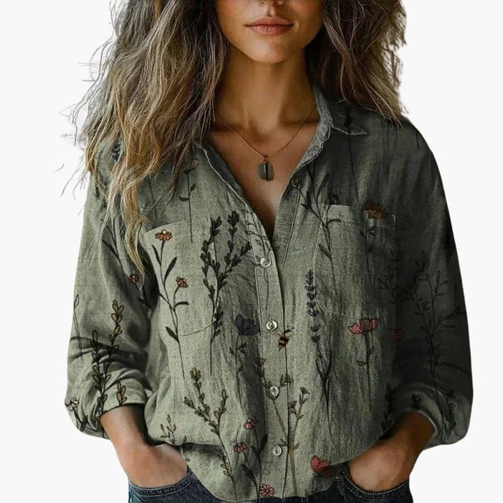 Leonora | Printed Button-Down Relaxed Shirt