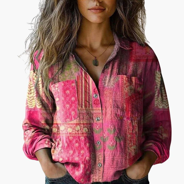 Leonora | Printed Button-Down Relaxed Shirt