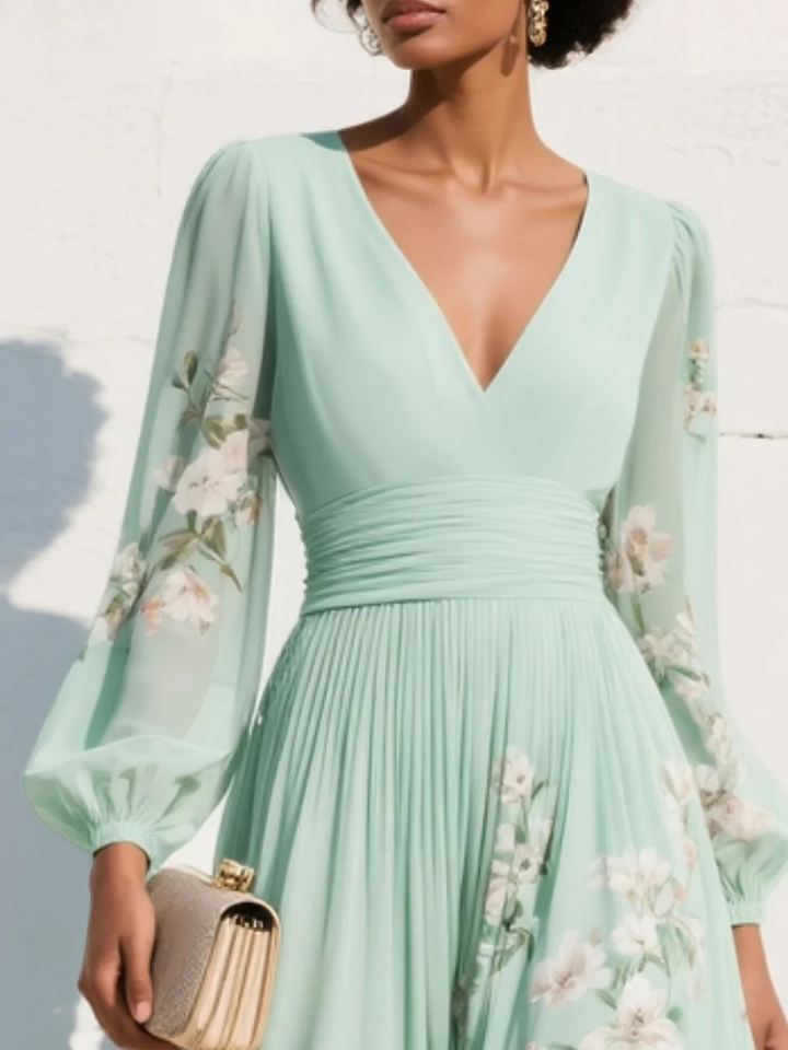 Tina | Elegant Floral Midi Dress