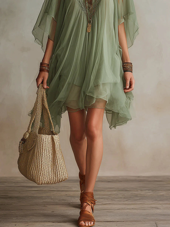 Fenella | Layered Boho Mini Dress