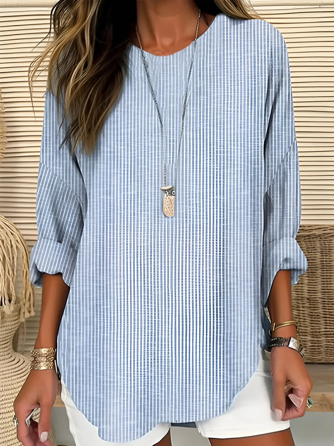 Helena | Striped Relaxed-Fit Blouse
