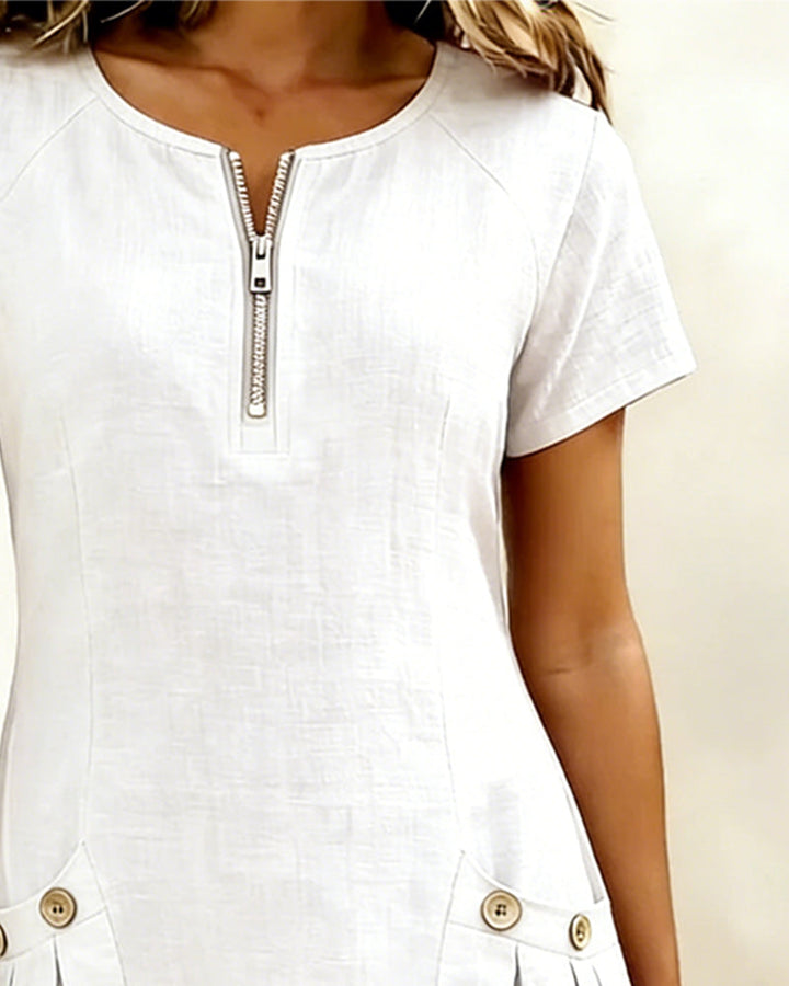 Sharon | Casual Zip Pocket Dress