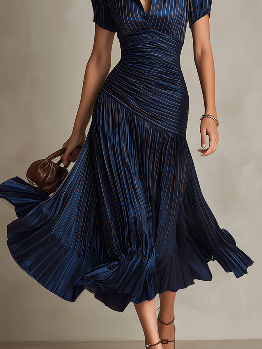 Bonnie | Classic Striped Midi Dress