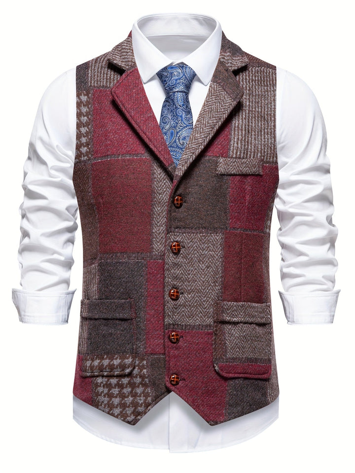 Leo | Patchwork Waistcoat for Special Occasions