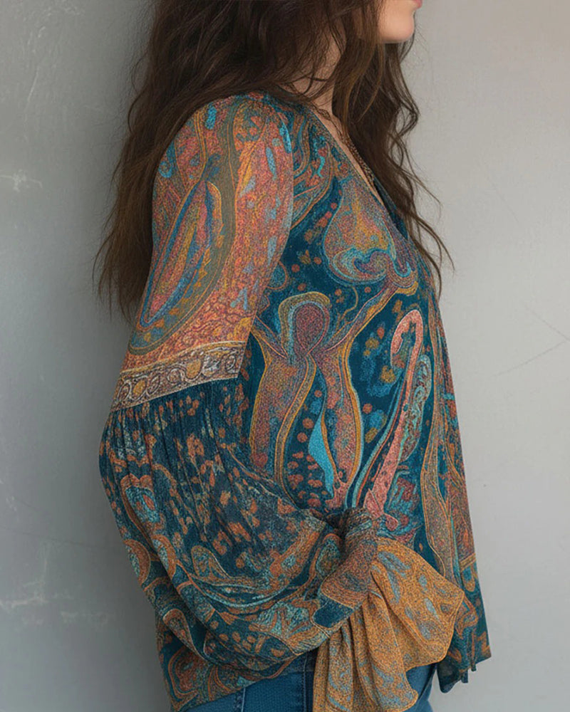 Sorella | Breathable Bohemian Flared Sleeve Blouse