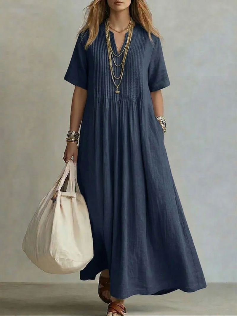 Hermione | Flowing Pleated Maxi Dress