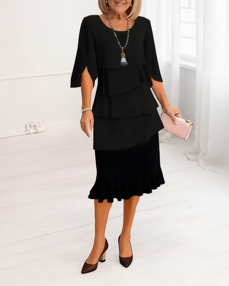 Dorothy | Flattering Layered Midi Dress