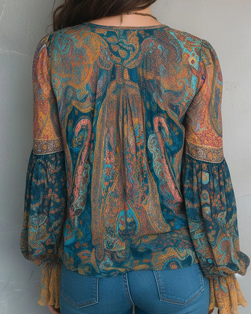 Sorella | Breathable Bohemian Flared Sleeve Blouse