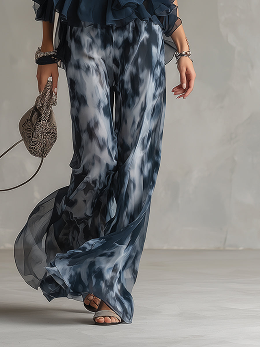 Olivia | High-Neck Top & Wide-Leg Pants