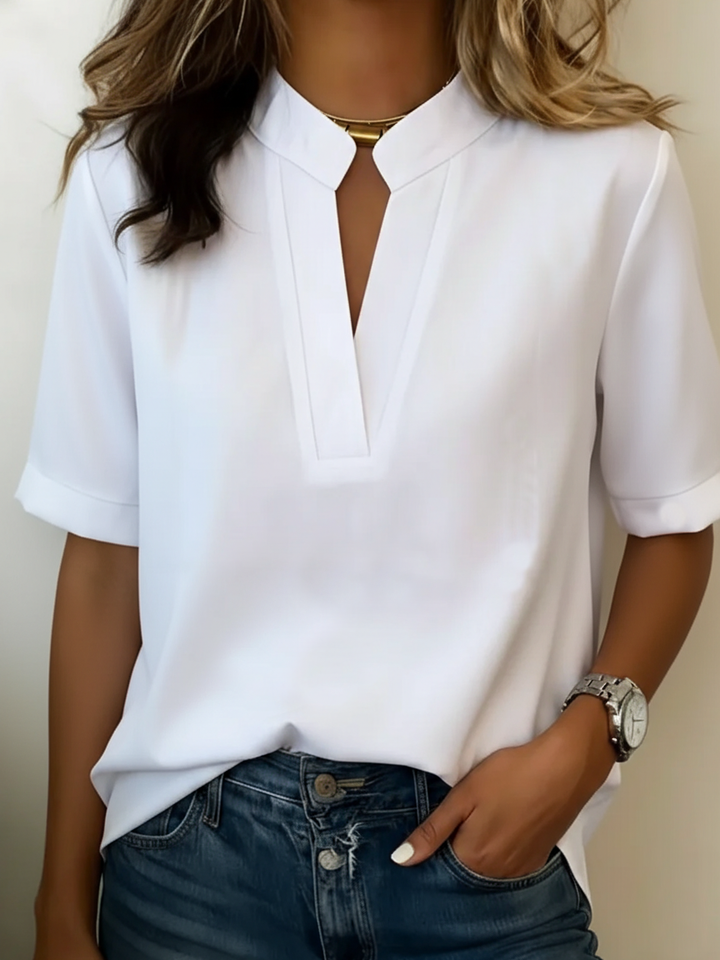 Denise | Elegant Relaxed V-Neck Blouse