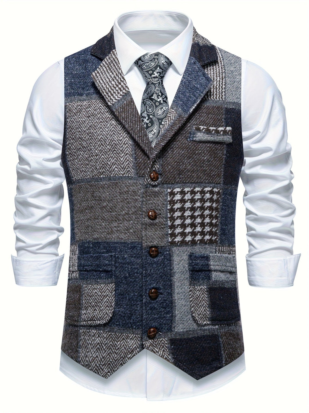 Leo | Patchwork Waistcoat for Special Occasions