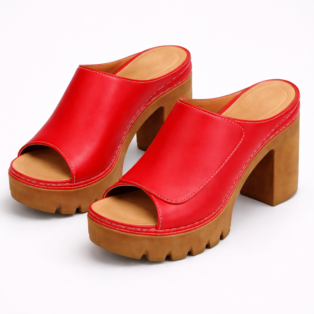 Mizella | Flattering Platform Block Heel Mules