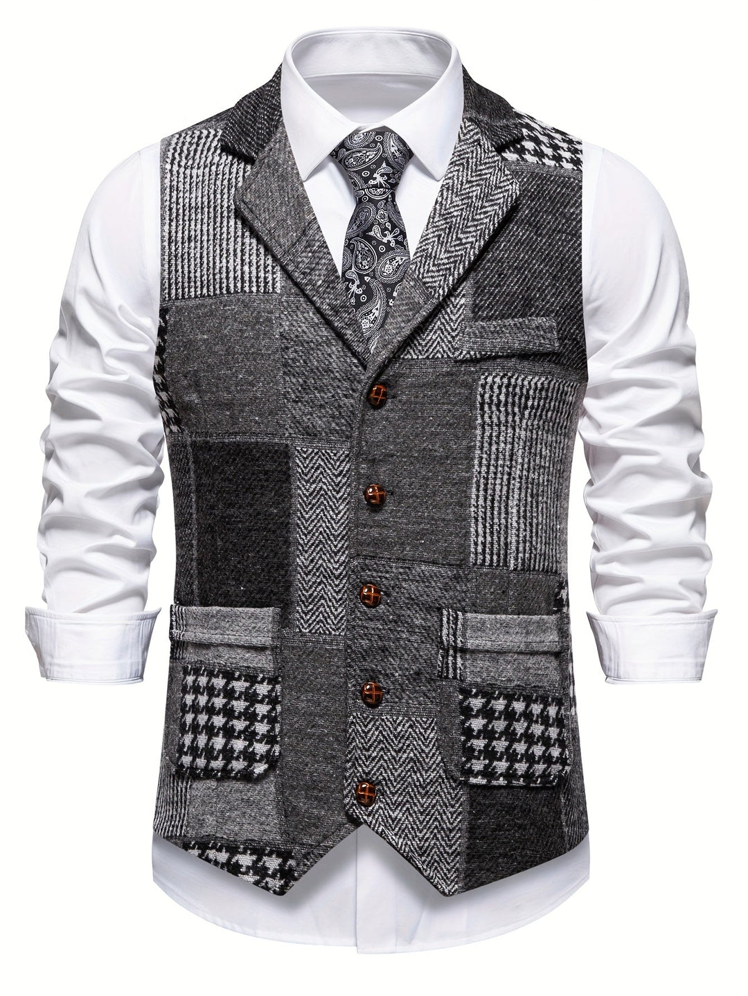 Leo | Patchwork Waistcoat for Special Occasions