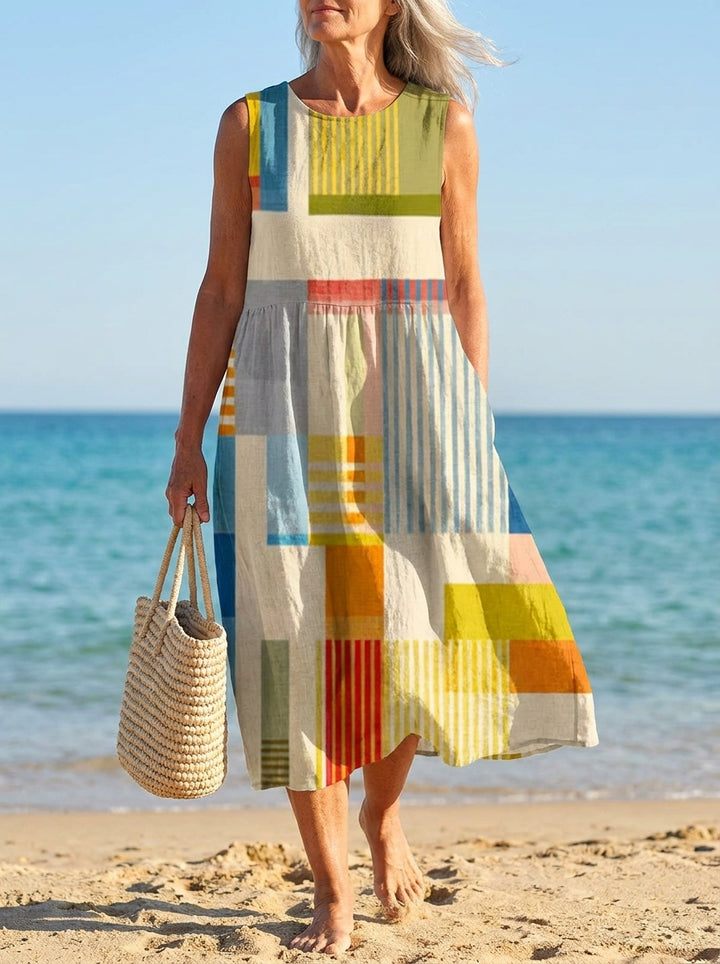 Rut | Geometric Midi Dress
