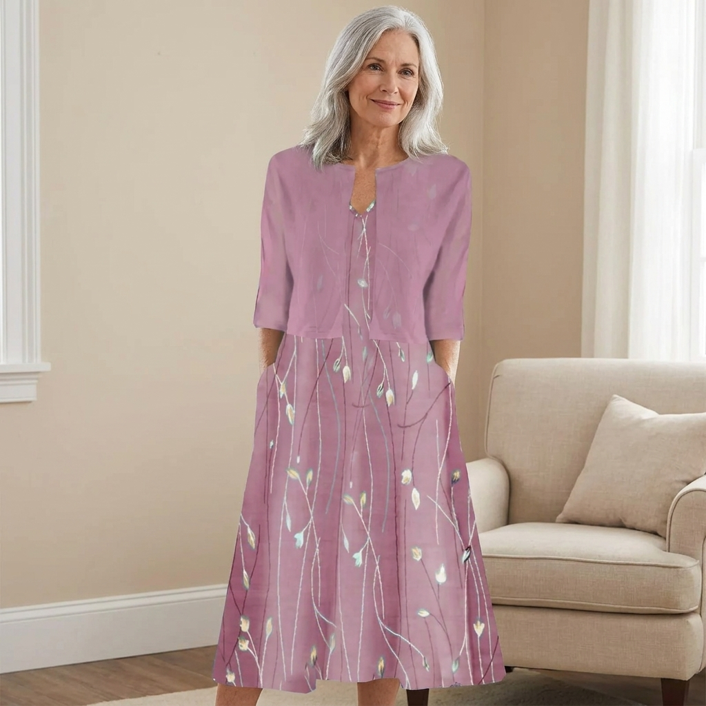 Moira | Floral Two Piece Midi Dress
