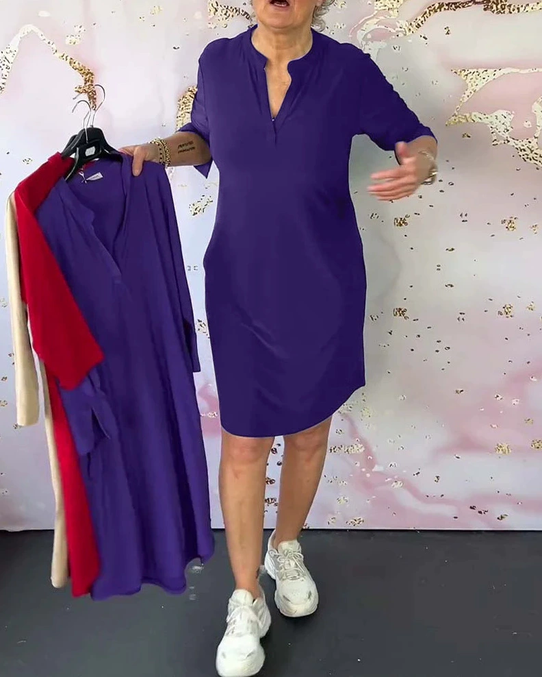 Margaret | Effortless V-Neck Dress