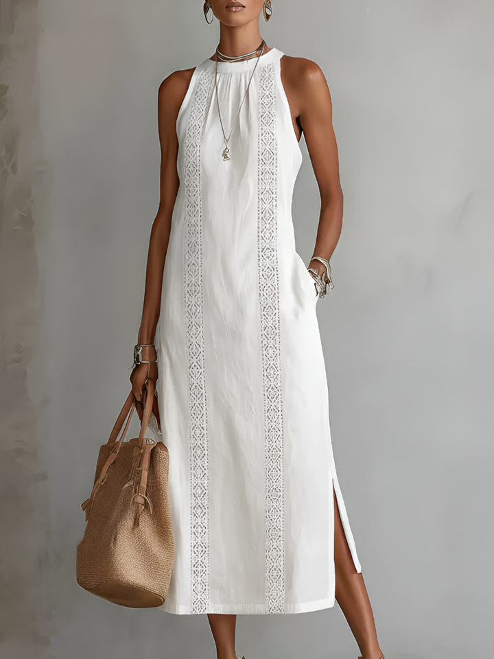 Mona | Midi Mandarin-Collar Dress