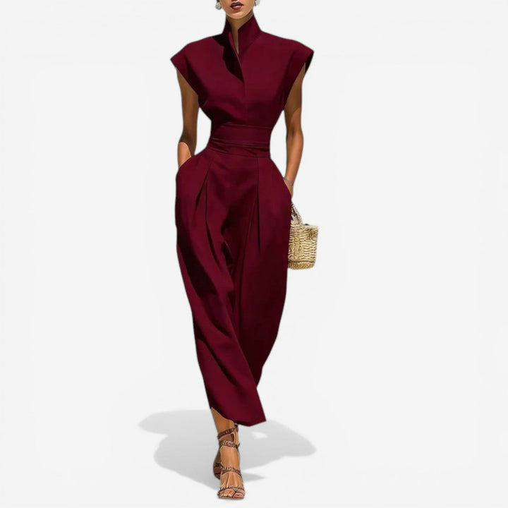 Evangeline | Sleeveless Wide-Leg Jumpsuit