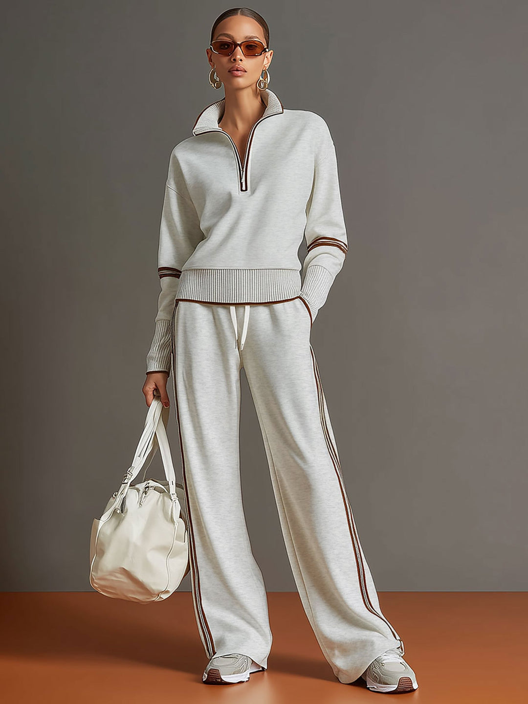Wilda | Elegant Half-Zip Lounge Set