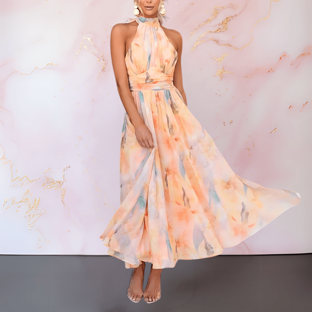 Noah | Watercolor Halter Dress