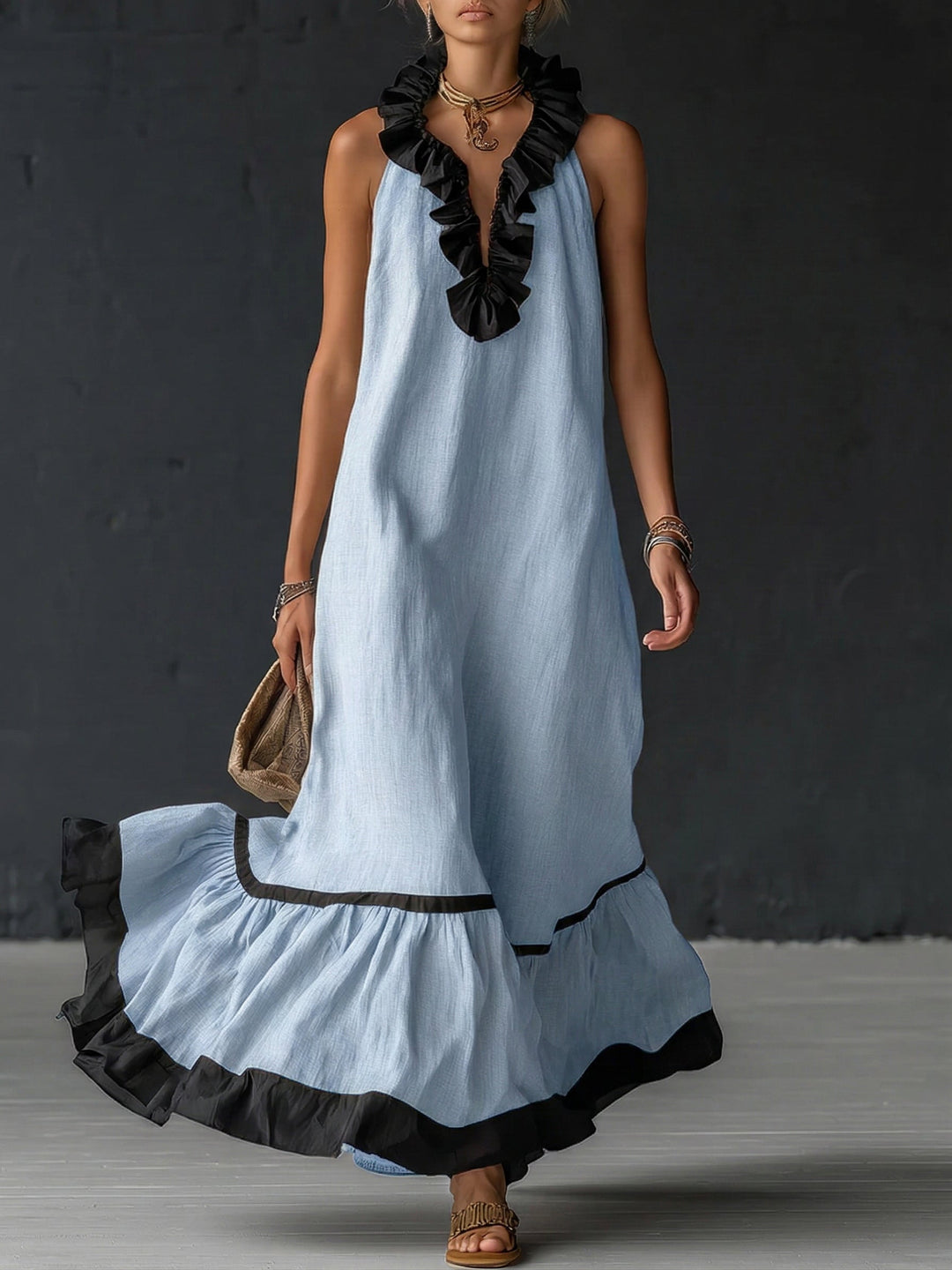 Lola | Ruffled Flattering Maxi Dress