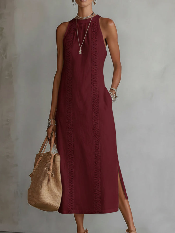 Mona | Midi Mandarin-Collar Dress