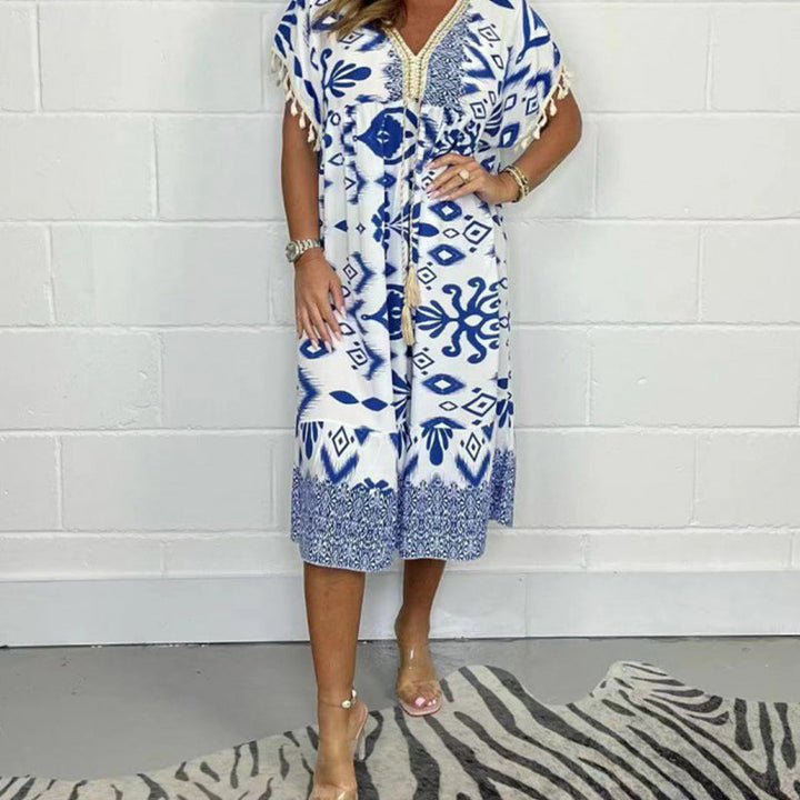 Livia | Flattering Drawstring Midi Dress