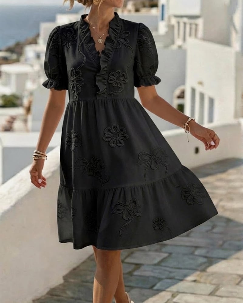 Bronwen | Puff Sleeve Mini Dress